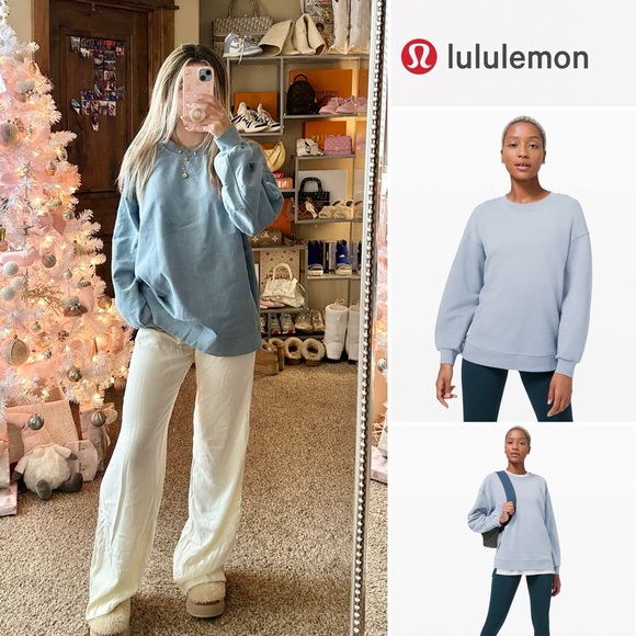 lululemon athletica Tops - Lululemon Perfectly Oversized Crew In Chambray